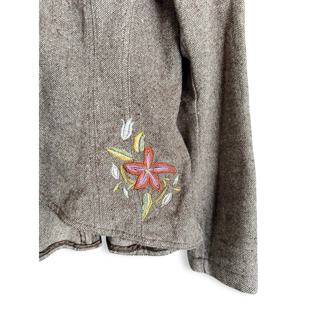 Vintage Contrived Clash Women's Embroidered Blazer Jacket Boho Western Size 10 - Picture 6 of 10